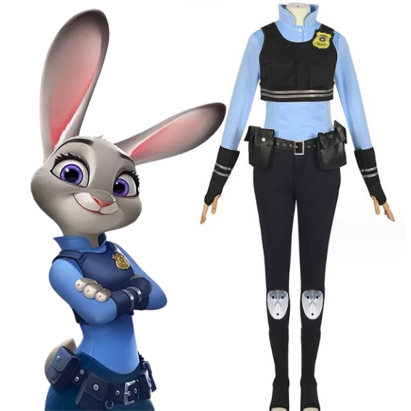 Kvinnlig Officer Bunny Cos Kostym med gratis tillbehör M