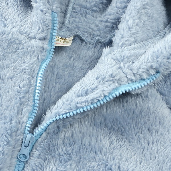 Vintervarme Frakker til Småbørn med Kunstig Pels og Fleece Blue 110