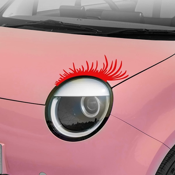 2 Par Eyelash-Dekaler til Bilens Frontlykter Red