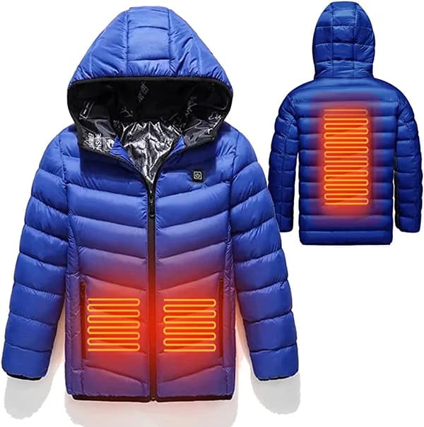 Uppvärmd jacka för barn USB Charge Warm Jacka Blue 150cm