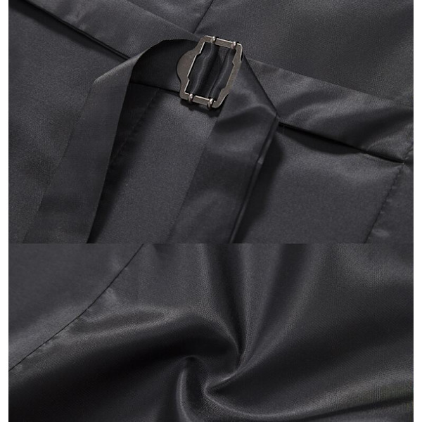 Herrar Slim Fit Dubbelknäppt Väst Coffee M
