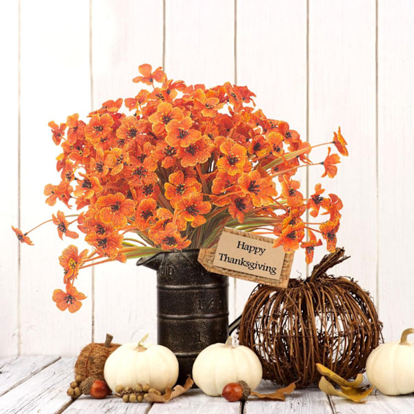 Konstgjorda Höstblommor för Utomhus, 10 Paket Konstväxter 10PCS