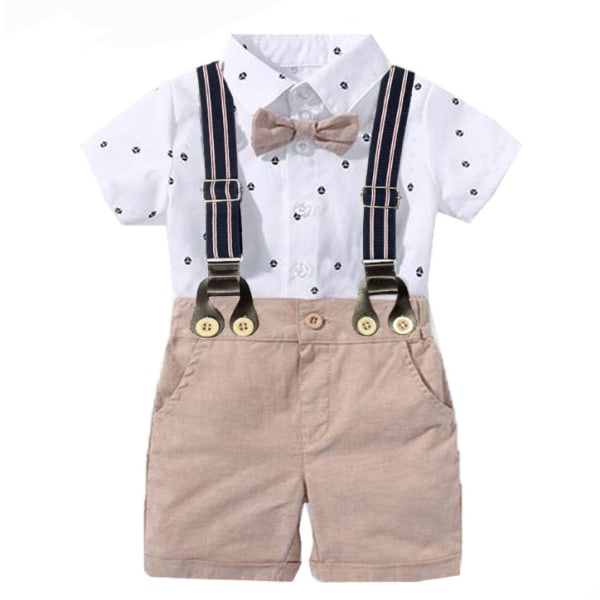 Baby Boy Kläder Gentleman Outfits Kostymer white 73cm