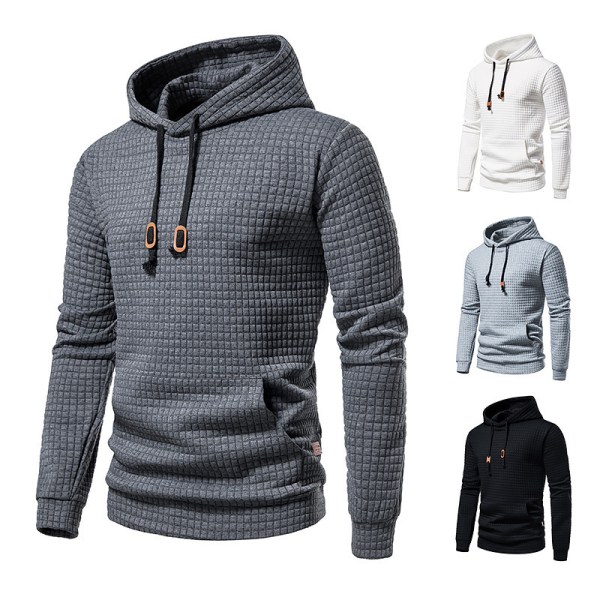 Långärmad tröja för män Casual hoodies dark grey L