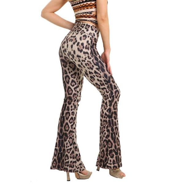 Print Stretch Bell Bottom Flare Palazzo Byxor Byxor style 2 L