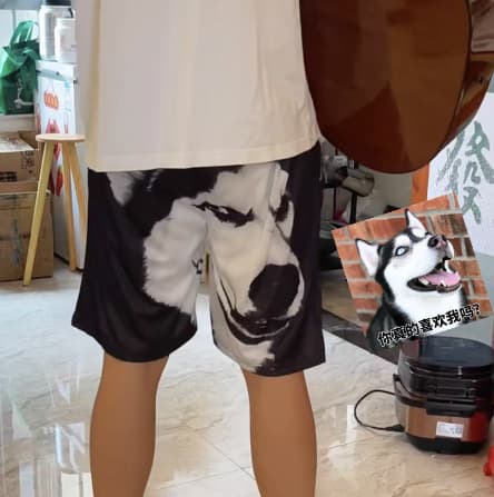 Dam Pyjamashorts Lounge Unisex Underdel Valp Sovkläder Black XL