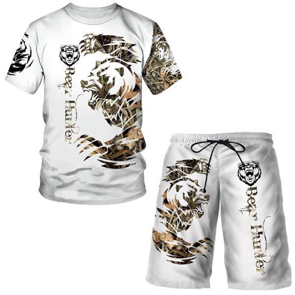 Herr Tracksuits 2-delat sommar shorts set Style 4 4XL