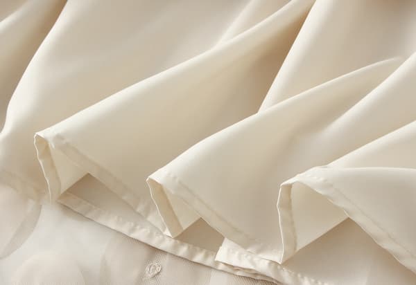 Dam Tyll Midi Kjol 3D Prickig Mesh Kjol A-Linje Beige
