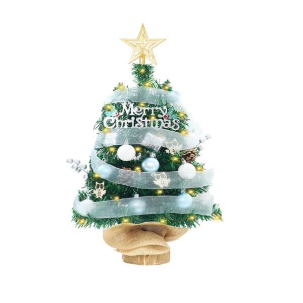 Konstgjord mini julgran med ljus warm lights