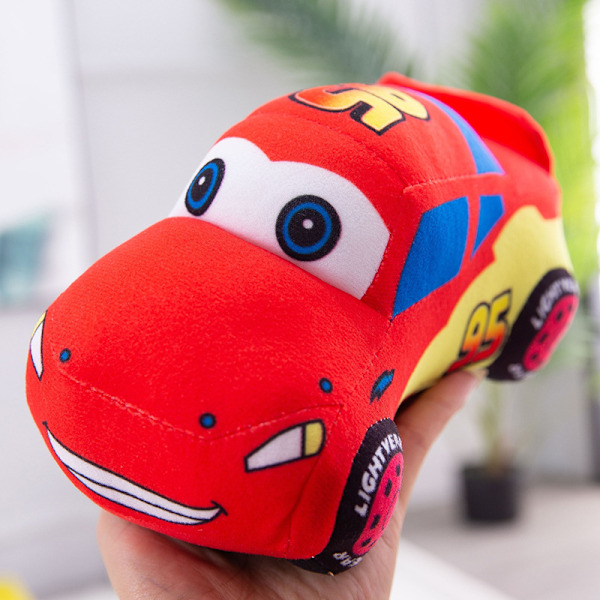 Biler Myk Plussj Lightning McQueen Rød Plussj Stoffdyr 25cm