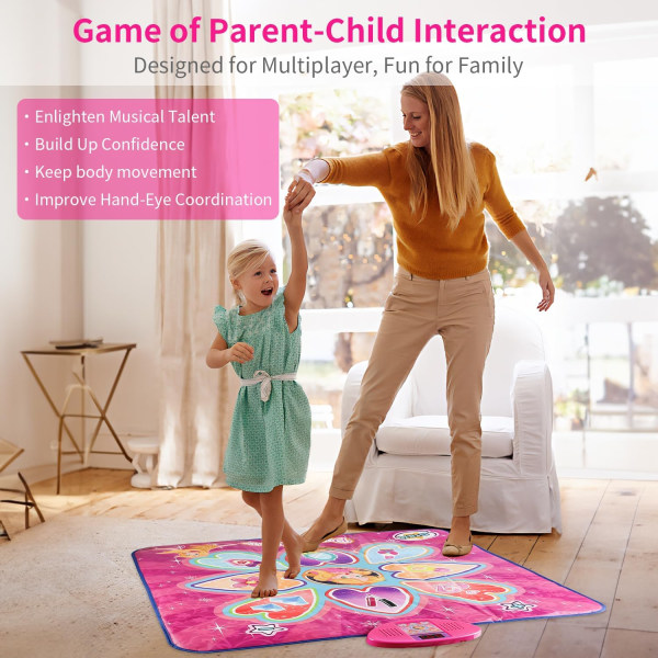 Dansematte - Dance Mixer Rhythme Stepping Game Matte - Dansespill for Jenter