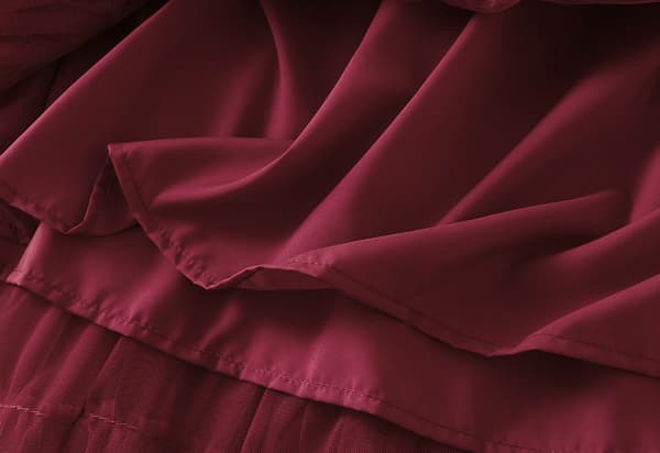Kvinnors Elastisk Midja Lagrad Mesh-kjol Red L