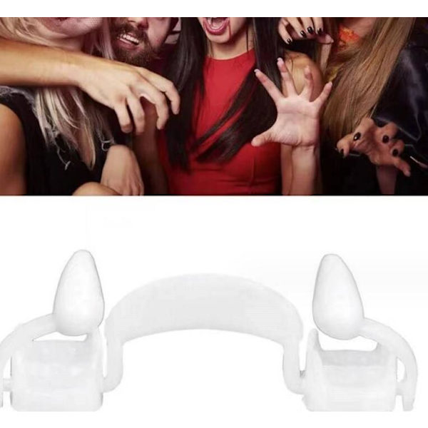 Halloween Utbrytbara Vampyrtänder Utbrytbara Tandställning White