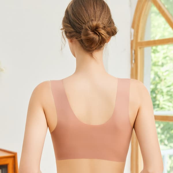 Blonde-BH med frontlukking for kvinner, uten bøyle, push-up Light Grey S