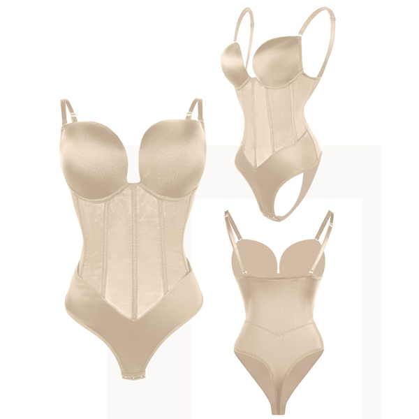 Damer i ett stycke Shapewear lår smalare kroppsformare Skin color M