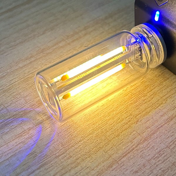 Bærbar Berøringsstyret LED Natlampe, Mini USB Pærelampe Warm Light