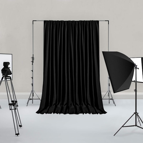 Bakgrunn Gardiner for Fester Fotografi Bakgrunn Draperier Black