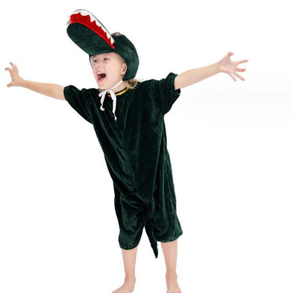 Halloween-lasten piirretty krokotiilipuku L