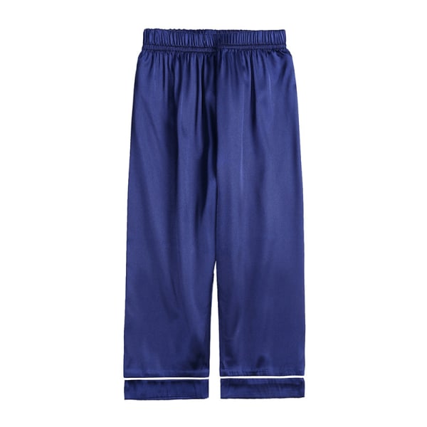 Satin Pyjamas Set i Siden, Kortärmad, Barnkläder för Sovkläder blue 150