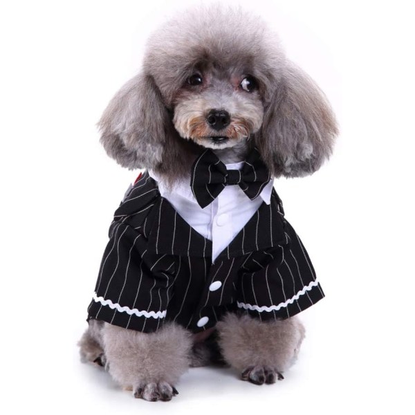 Husdjur Laciness Bröllopsjackor Kostym för hundar med Laciness fluga Bow-tie XL