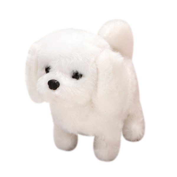 Barnpresent Simulation Plysch Elektrisk Valp Husdjur Leksak Hund Kan Gå Och Kalla Leksakshund white