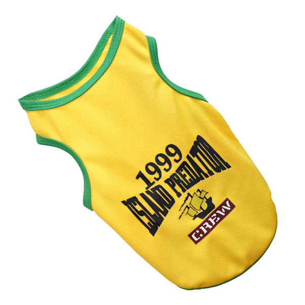 Hundkläder Basket Mesh Andningsbar T-shirt yellow M