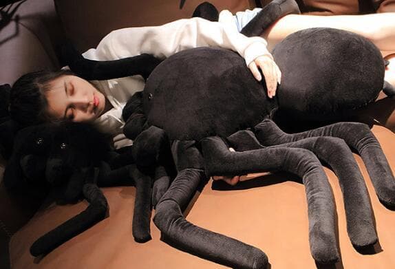 Simulering Spider Doll Weird Trick Toy Black 80*50cm