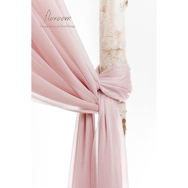 Bryllupsbue Drapere Stoff 2 Paneler 20Ft Pink 75*300cm