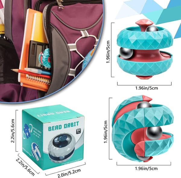 Orbit Ball Leke, Fidget Cube Puslespill Snurrende Leke Green