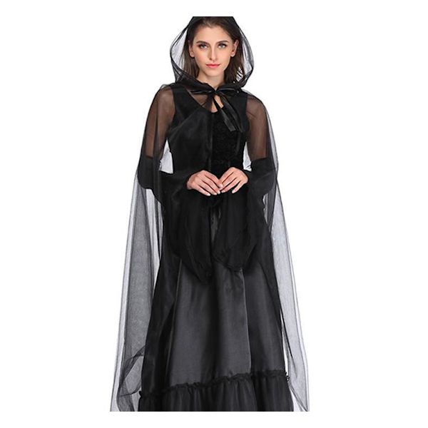 Spöksbrud Kostym Halloween Kvinna Vuxen Kostym Style4 L