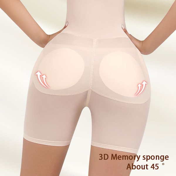 Dameundertøy med rumpeforsterker, hip pads, formet truse Black M
