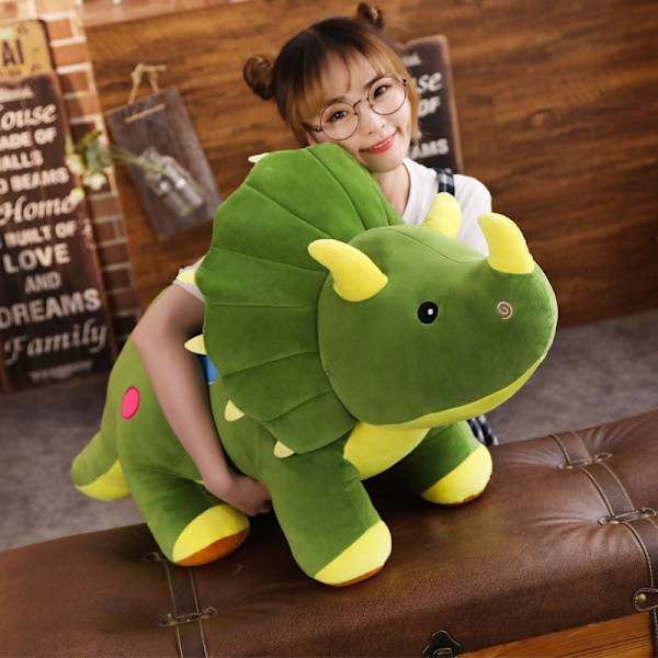Dinosaur Plysdyr Blød Triceratops Plyslegetøj 40CM