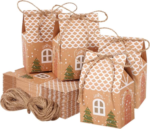 40 Stykker Mini Julegaveæsker Gaveposer 40PCS