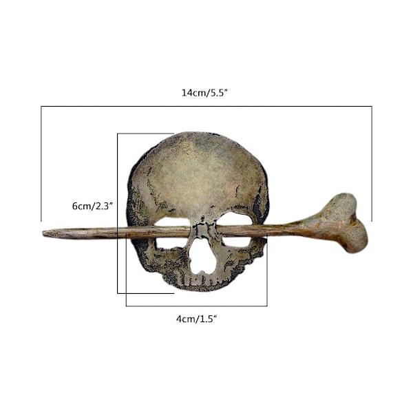 Goottilainen Kallo Hiustapit Horror Luuranko Hiushaarukat Skull