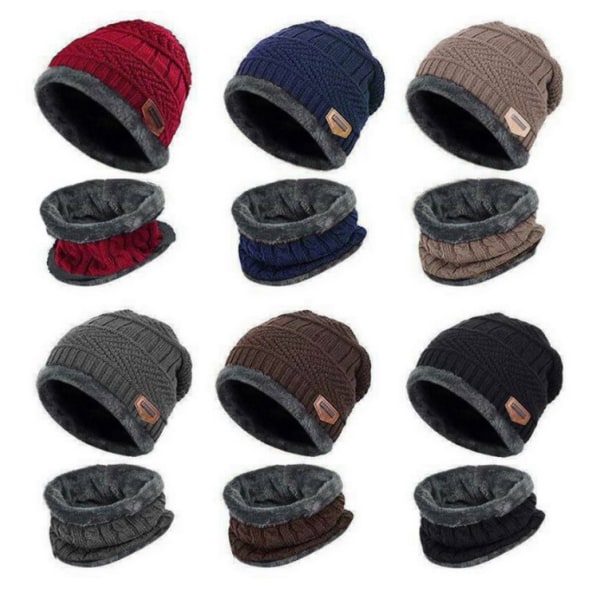 Vinter mössa Halsduk Handskar Set grey