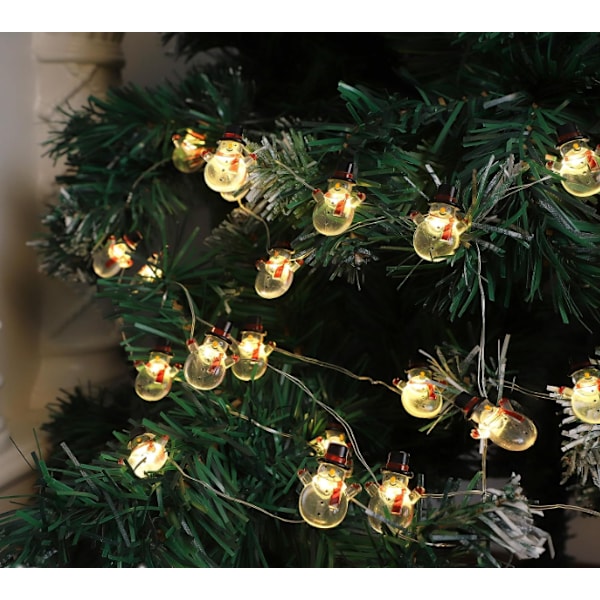 Julelysstreng 3 Meter 20 LED Snemand Fairy Lights 2M