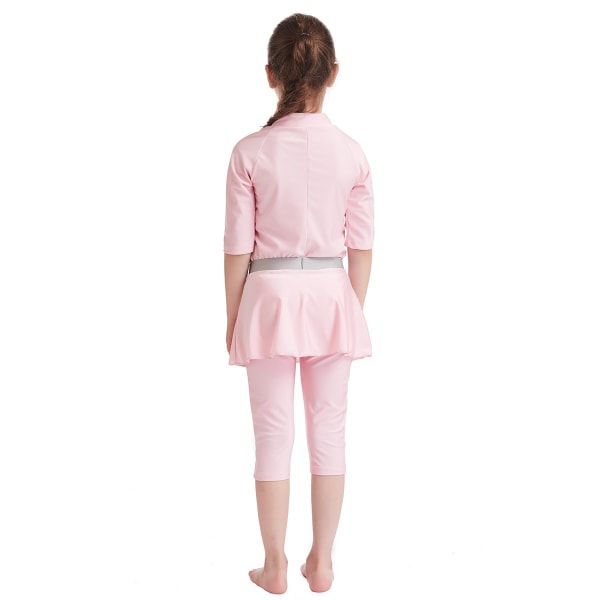 Girls Chic 3ST Rash Guard Badkläder Soldräkter Dragkedja Pink 100cm