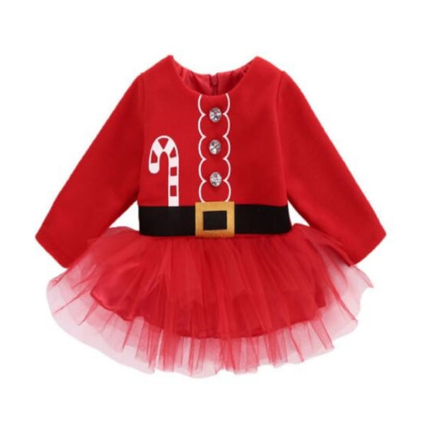 Baby Girl Outfits Princess Dress Spetsklänning 90CM