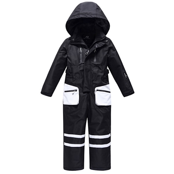 Barn One Piece Snowsuits Overall Skidoveraller Jackor black 150