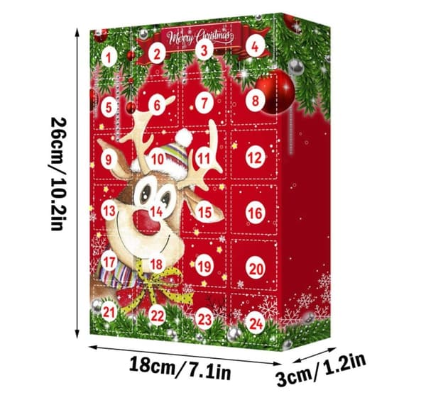 Julkalender, nedräkningskalender Julpynt Present Style3