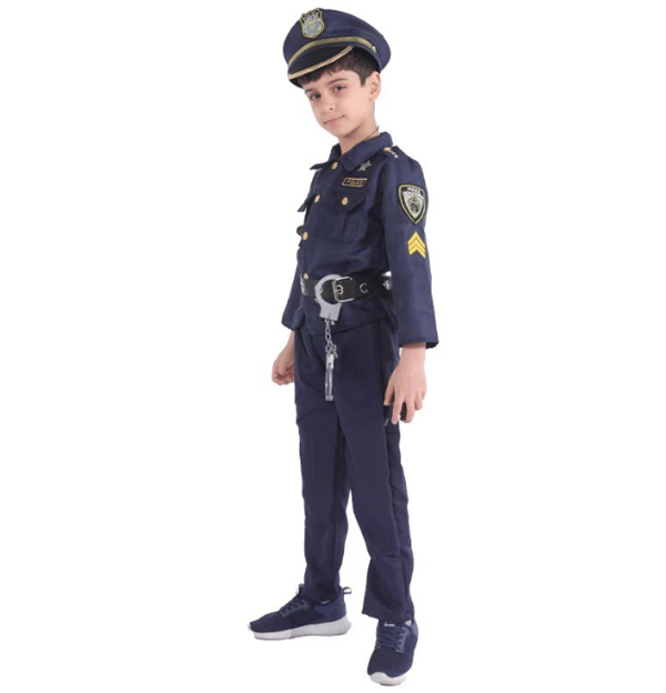 Poliskostym för barn Halloween Cosplay S