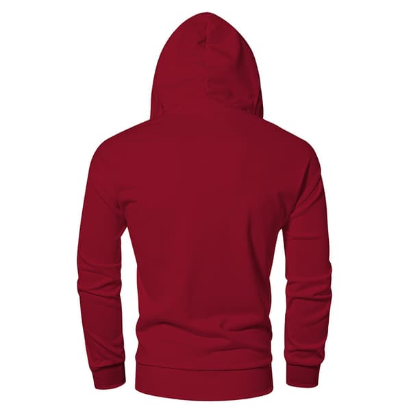 Fleecehettegenser med full glidelås for menn Wine Red S