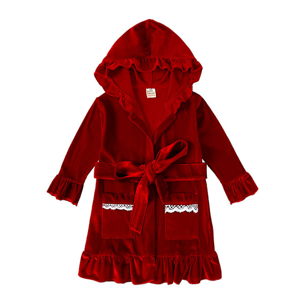 Tjejrock Fleece Huvrock med bälte color1 130