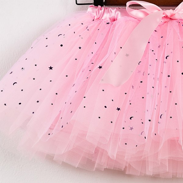 Tyttöjen Kerroksittainen Tähti-Sekvenssit Tutu-Hamemekko Pink M