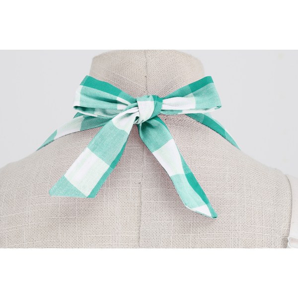 Pink Ternet Kjole til Kvinder Pink Gingham Kjole Vintage Rockabilly Kjoler Green S