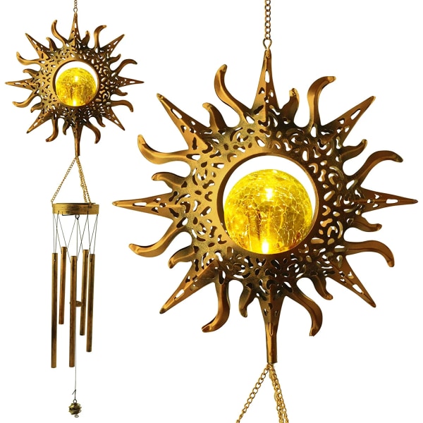 Solar Wind Chimes, Solar Garden Lights Sun