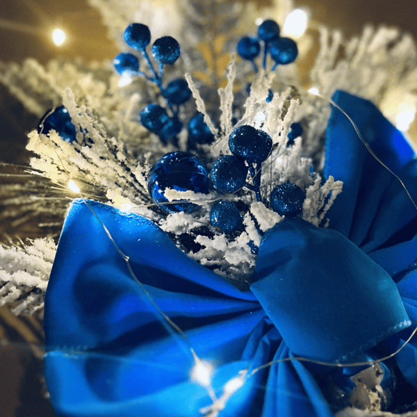Upplyst julpynt för trappor blue