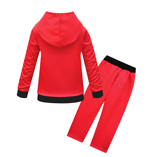 Barn Squid Game Kostyme Trekant Vakt Unisex Jumpsuit Sett 130cm