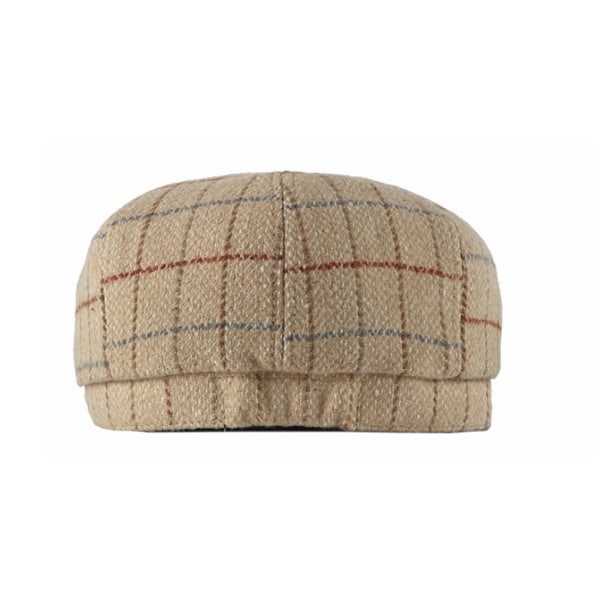 Klassisk Tweed Wool Blend Newsboy Ivy Hat för män Khaki