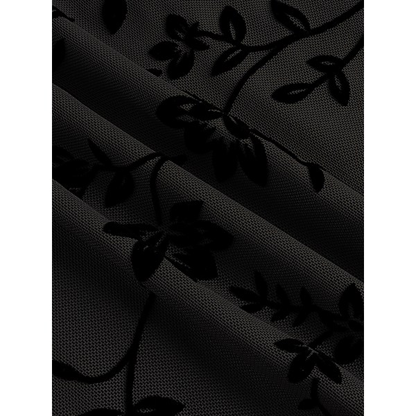 Lettuce Trim Høy Midje Mesh Fishtail Bodycon Langt Skjørt for Kvinner black M